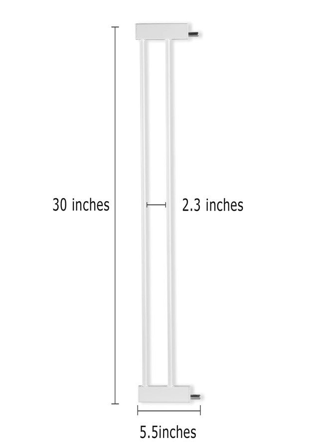 بابيليو موسع بوابة الأطفال المعدني من بابيلو، 14 سم (5.5 بوصة)، أبيض، ملحقات عريضة إضافية لبوابات الأطفال للسلالم والمداخل، لا حاجة لأدوات أو حفر، ارتفاع 76 سم (30 بوصة). - Image 3